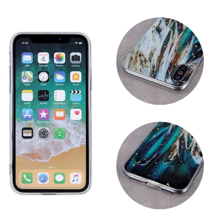 Etui Gold Glam do Samsung A16 pióra