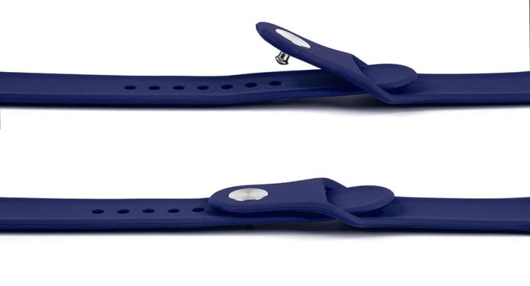 Pasek silikonowy S01 - ciemnoniebieski - 22 mm
