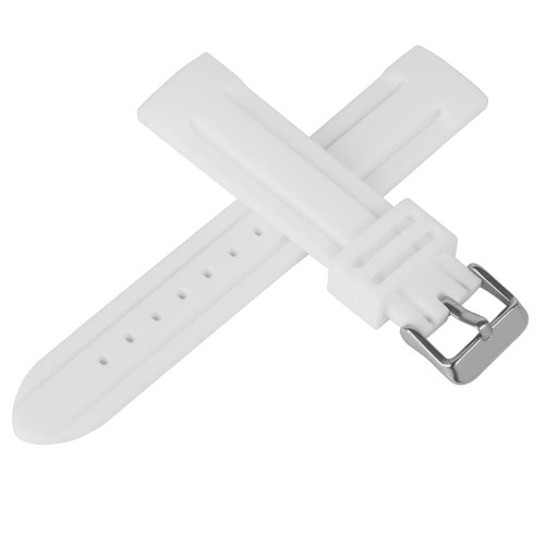 Pasek silikonowy Z05 - biały - 22 mm