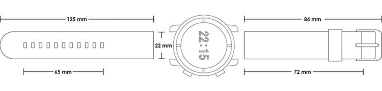 Pasek silikonowy S04 - czarny - 20 mm