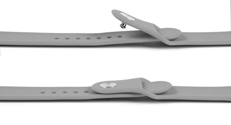Pasek silikonowy S01 - szary - 20 mm