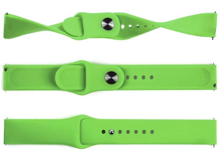 Pasek silikonowy S01 - limonkowy - 20 mm