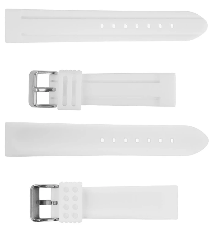 Pasek silikonowy Z05 - biały - 20 mm