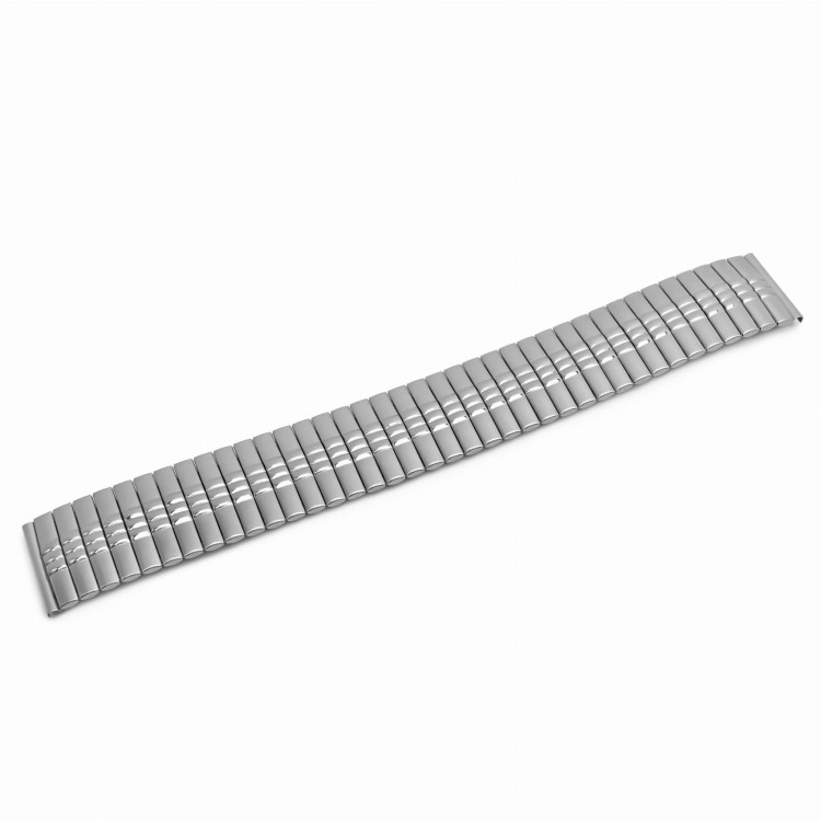 Bransoleta rozciągana - model 4 - długość 16 cm - srebrna - 20 mm
