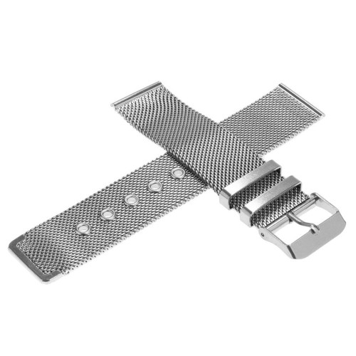 Bransoleta siatka klamra model 6 - 20 mm - srebrna