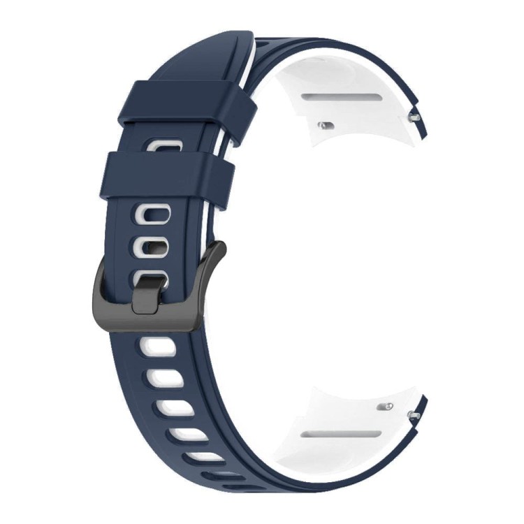 Pasek silikonowy - do Samsung Galaxy Watch - granatowo-biały - 20 mm