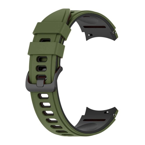 Pasek silikonowy - do Samsung Galaxy Watch- zielono-czarny - 20 mm