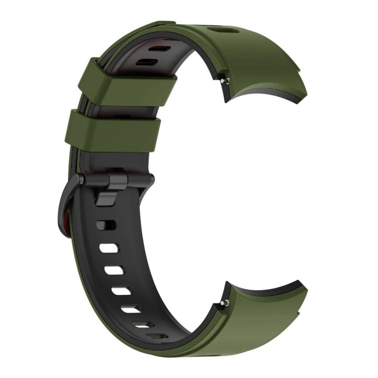 Pasek silikonowy - do Samsung Galaxy Watch- zielono-czarny - 20 mm