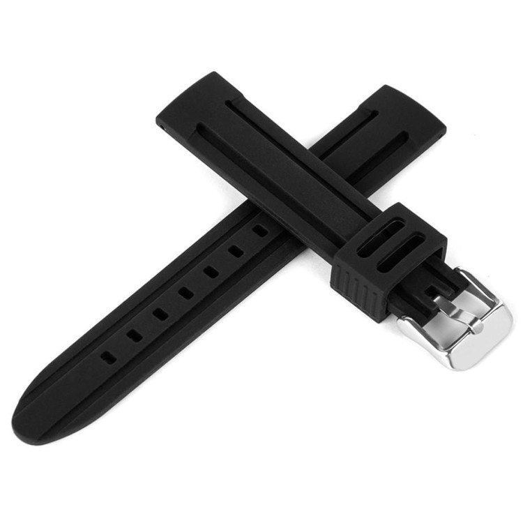 Pasek silikonowy Z05 - czarny - 18 mm