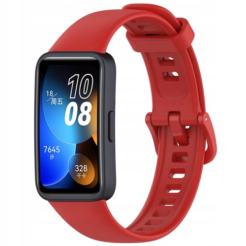 Pasek silikonowy - do Huawei Band 8/9 - czerwony