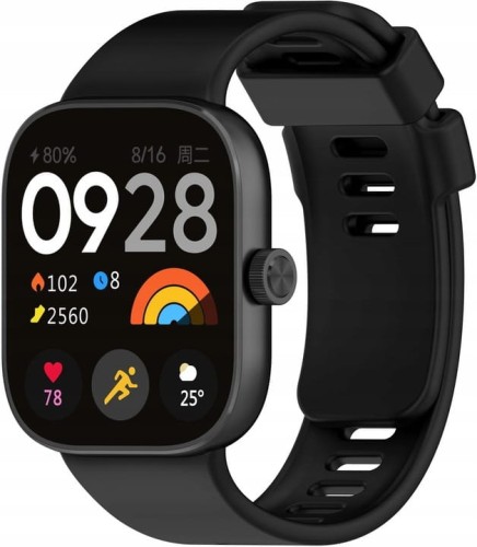 Pasek Silikonowy do Xiaomi Smart Band 8 Pro / Xiaomi Smart Band 9 Pro, Czarny