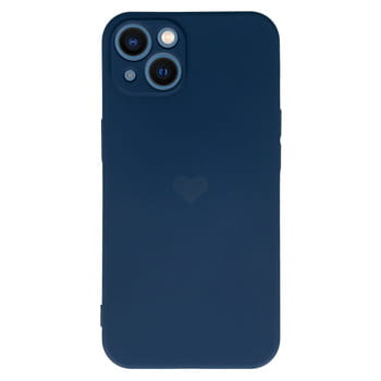 Vennus Silicone Heart Case do Iphone 14 wzór 1 granatowy