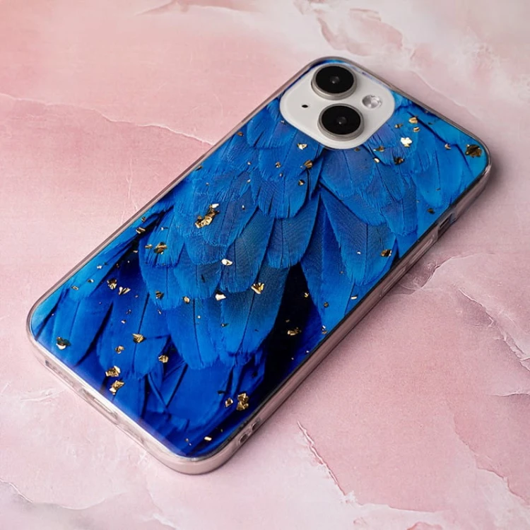 Etui Gold Glam do Samsung A14 BLUE