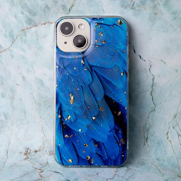 Etui Gold Glam do Samsung A14 BLUE