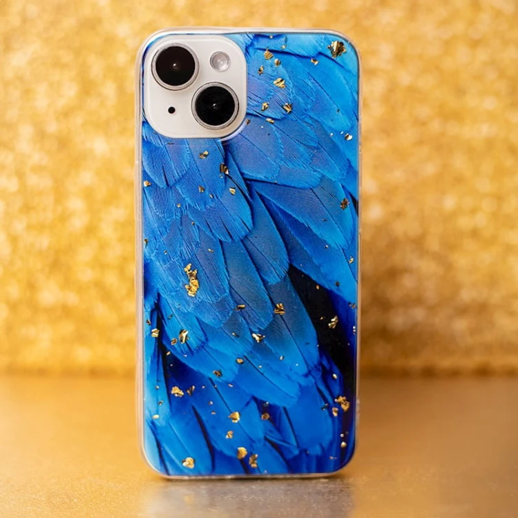 Etui Gold Glam do Samsung A14 BLUE