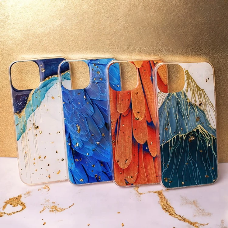 Etui Gold Glam do Samsung A14 BLUE