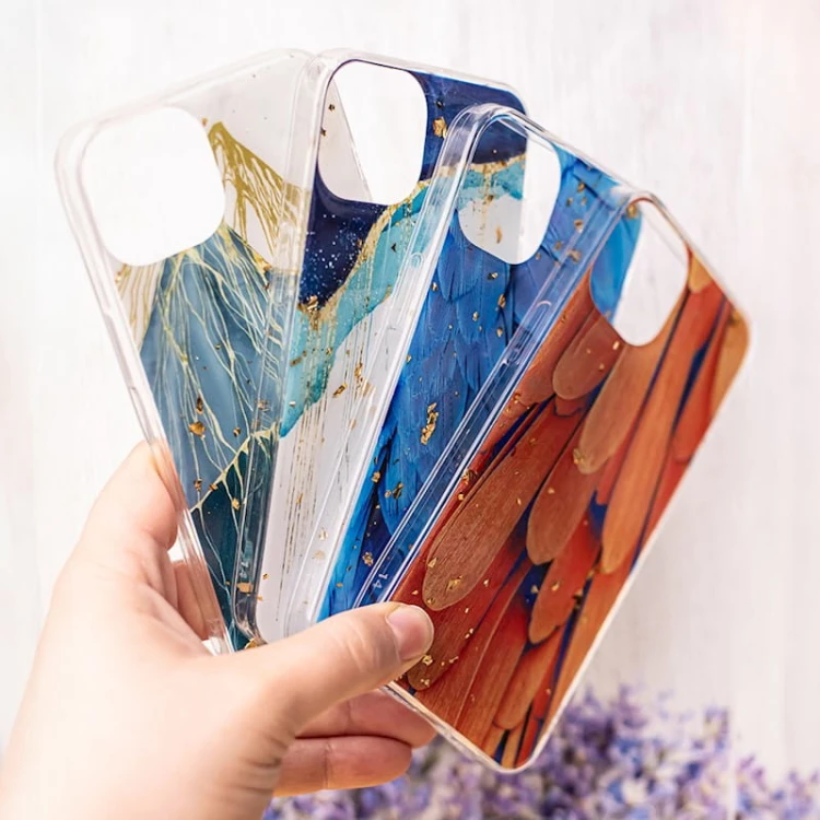 Etui Gold Glam do Samsung A14 BLUE
