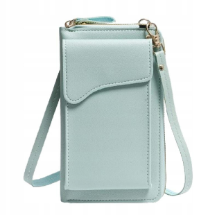 Torebka / saszetka na telefon z funkcją portfela, (18*11*5cm), MINT / MIĘTOWY