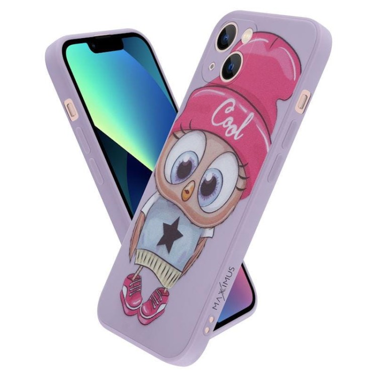 MX etui OWL COOL iPhone 13 mini fioletowy