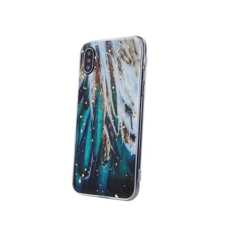 Etui Gold Glam do Samsung M53 5G pióra