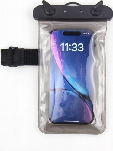 Etui wodoodporne 5,8-6,8" czarne z opaską na ramię