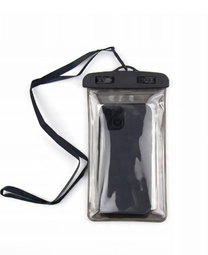 Etui wodoodporne 5,8-6,8" czarne ze smyczą