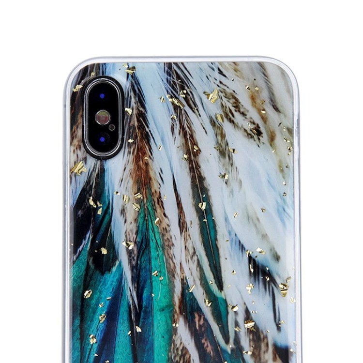 Etui Gold Glam do iPhone 14 Pro pióra