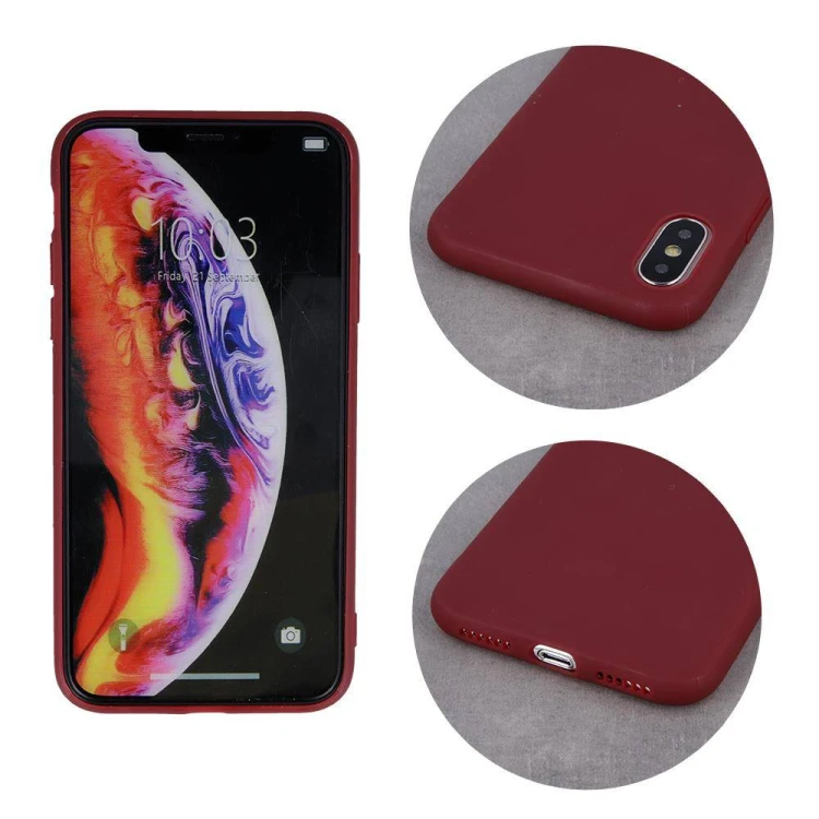 Etui Matt TPU Samsung A02s burgundowe