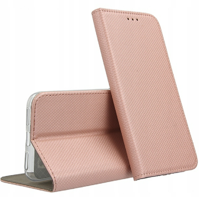Etui z klapką Magnet do Samsung A02s rose gold