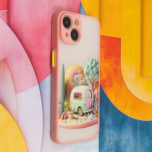 Etui Ultra Trendy do iPhone 15 Travel różowa