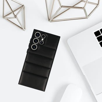 Etui Leather 3D do Samsung Galaxy S22 Ultra czarne