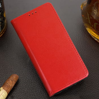Etui Book Specjal do Samsung Galaxy S23 Plus czerwony ze skórki