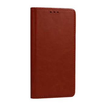 Etui Book Specjal do Samsung Galaxy S23 Plus brązowy ze skórki
