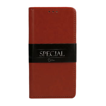 Etui Book Specjal do Samsung Galaxy S23 Plus brązowy ze skórki