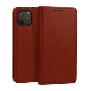 Etui Book Specjal do Samsung Galaxy S23 Plus brązowy ze skórki