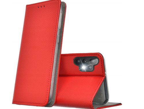 Etui z klapką Magnet do Xiaomi Redmi Note 11 Pro czerwone